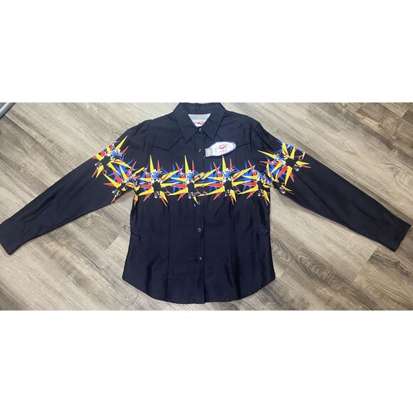 Roper Western Cowboy Rodeo Bull Snap Front, NWT, Ladies, Size Large - Picture 1 of 4